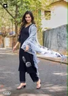Trisha By Kadlee Rayon Weaving Kurti With Bottom Dupatta 